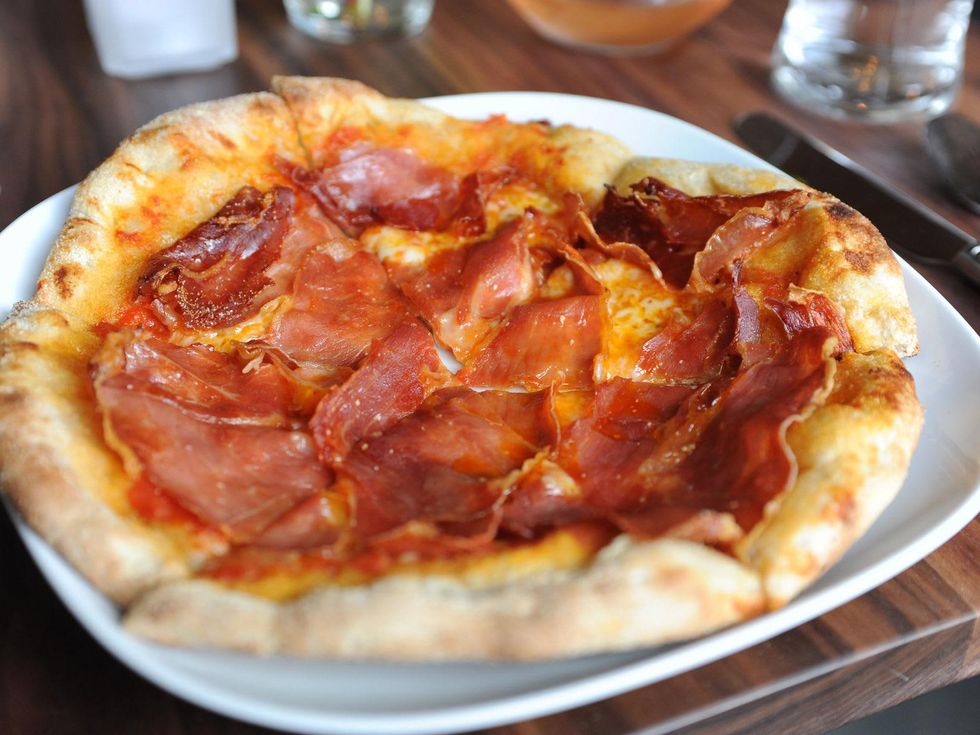 First taste at Bistro Menil September 2014 pizza