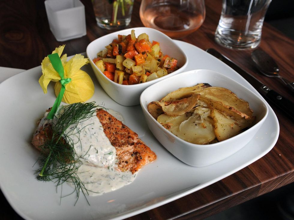 First taste at Bistro Menil September 2014 salmon