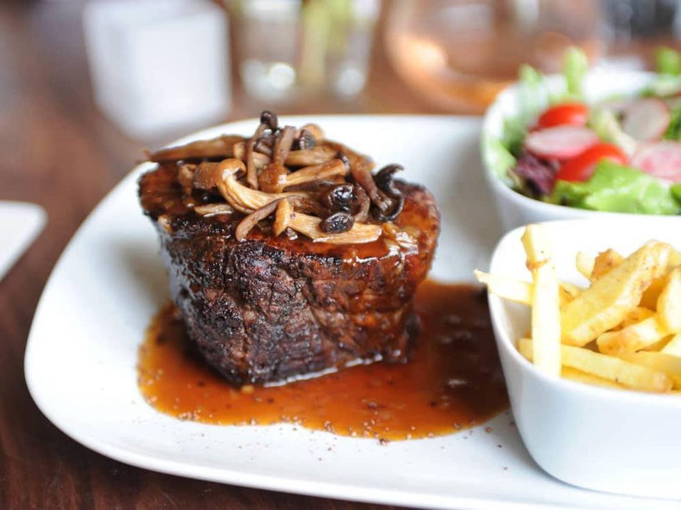 First taste at Bistro Menil September 2014 steak closeup