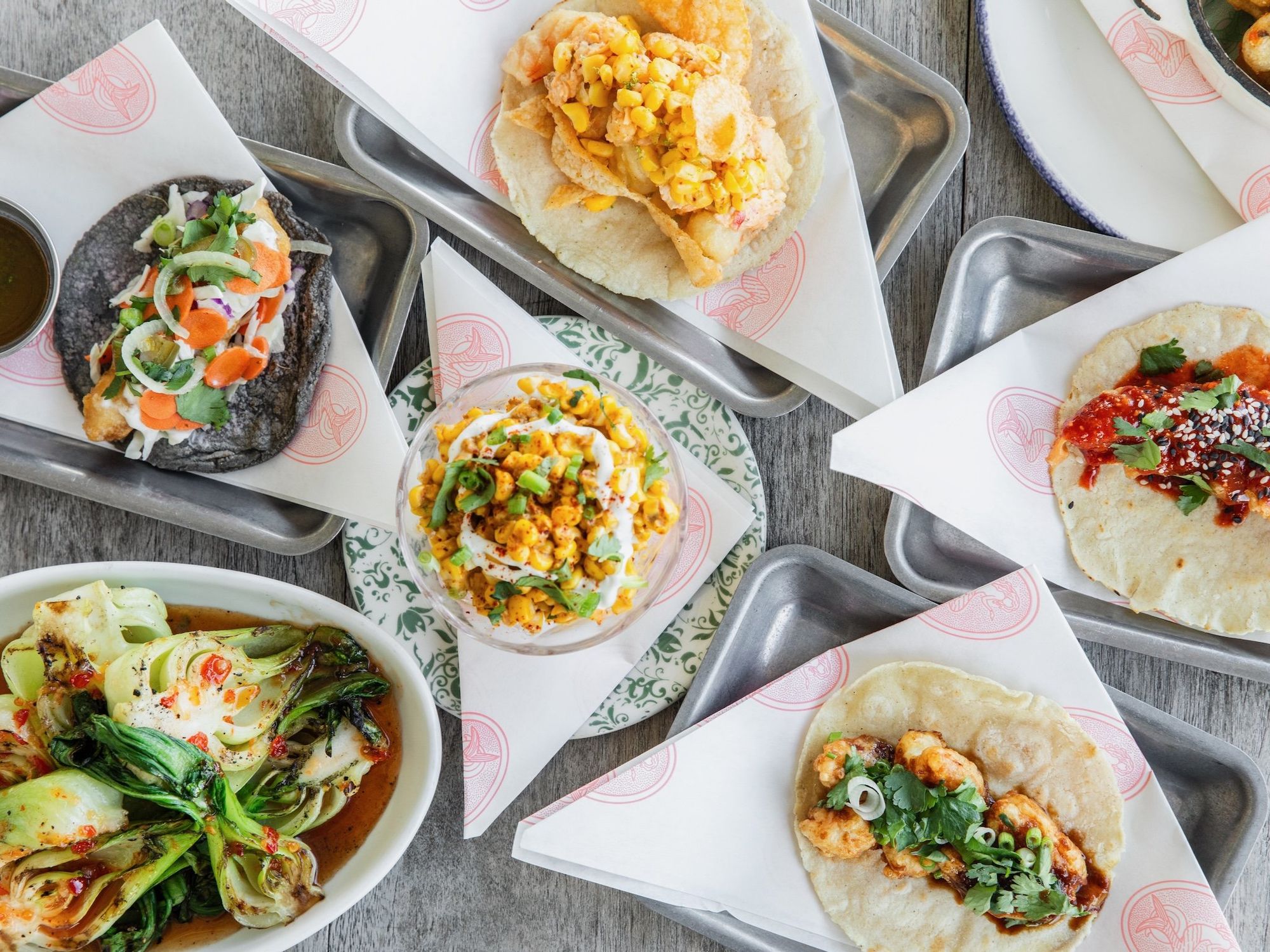 Fish Company Taco food spread.