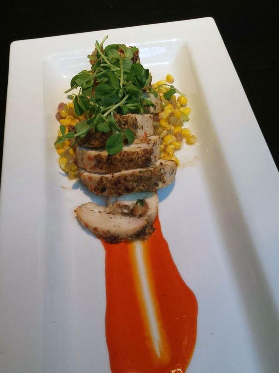 Fish & The Knife HRW crawfish-stuffed chicken breast July 2014