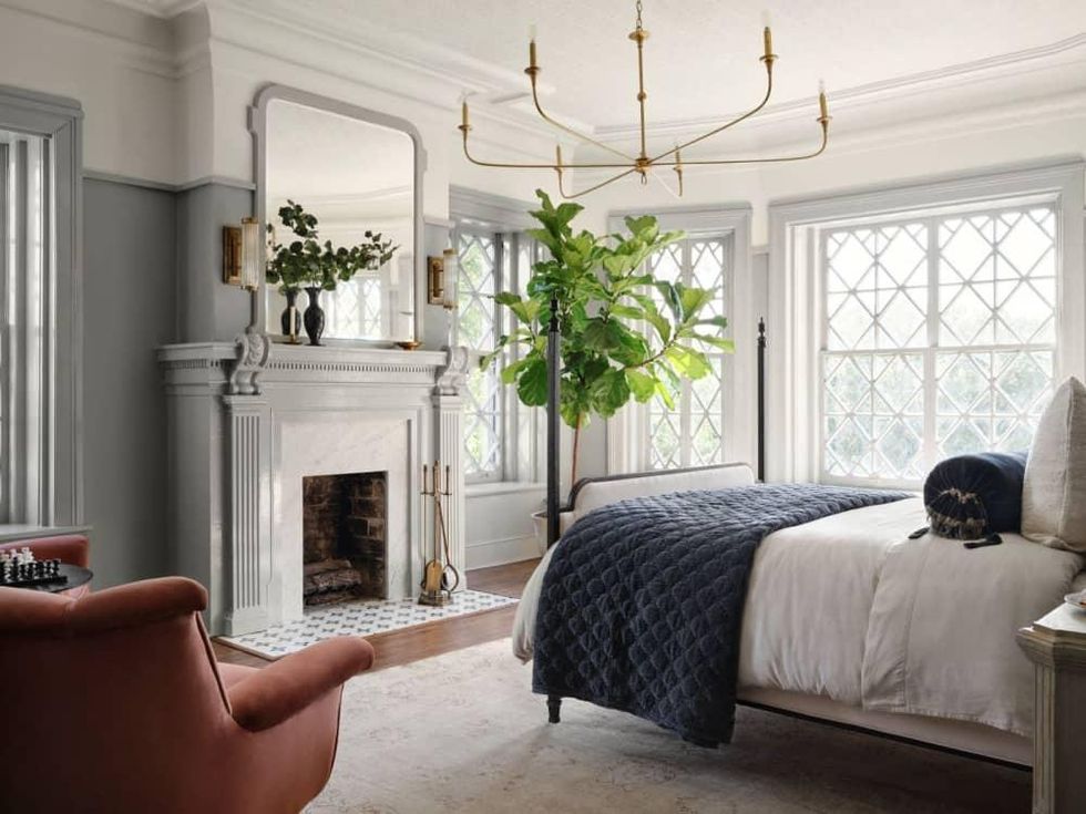 Fixer Upper castle primary bedroom