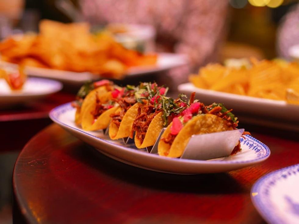 Flight Club barbacoa tacos