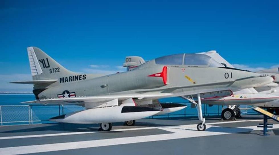 flight deck at USS Lexington Museum