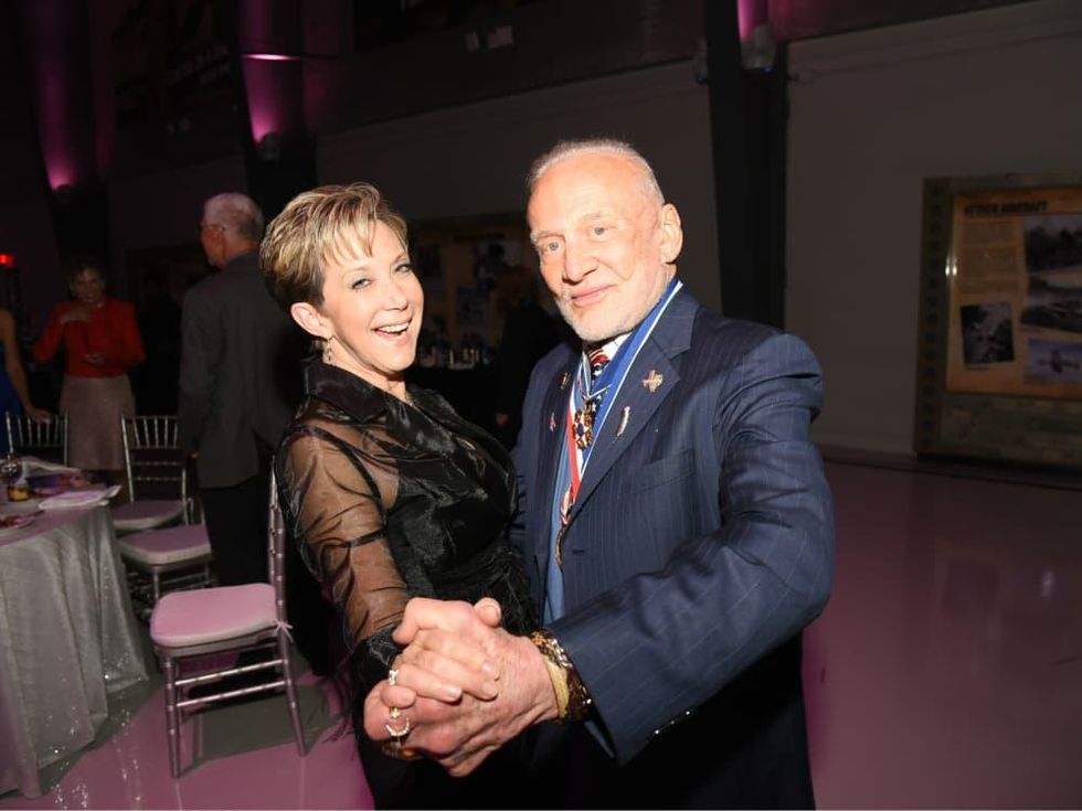 Flight Museum Gala Dayna Steele Buzz Aldrin