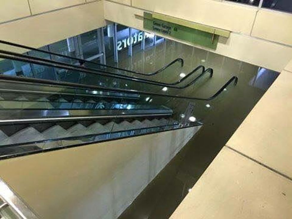 Flooding in Galleria parking garage