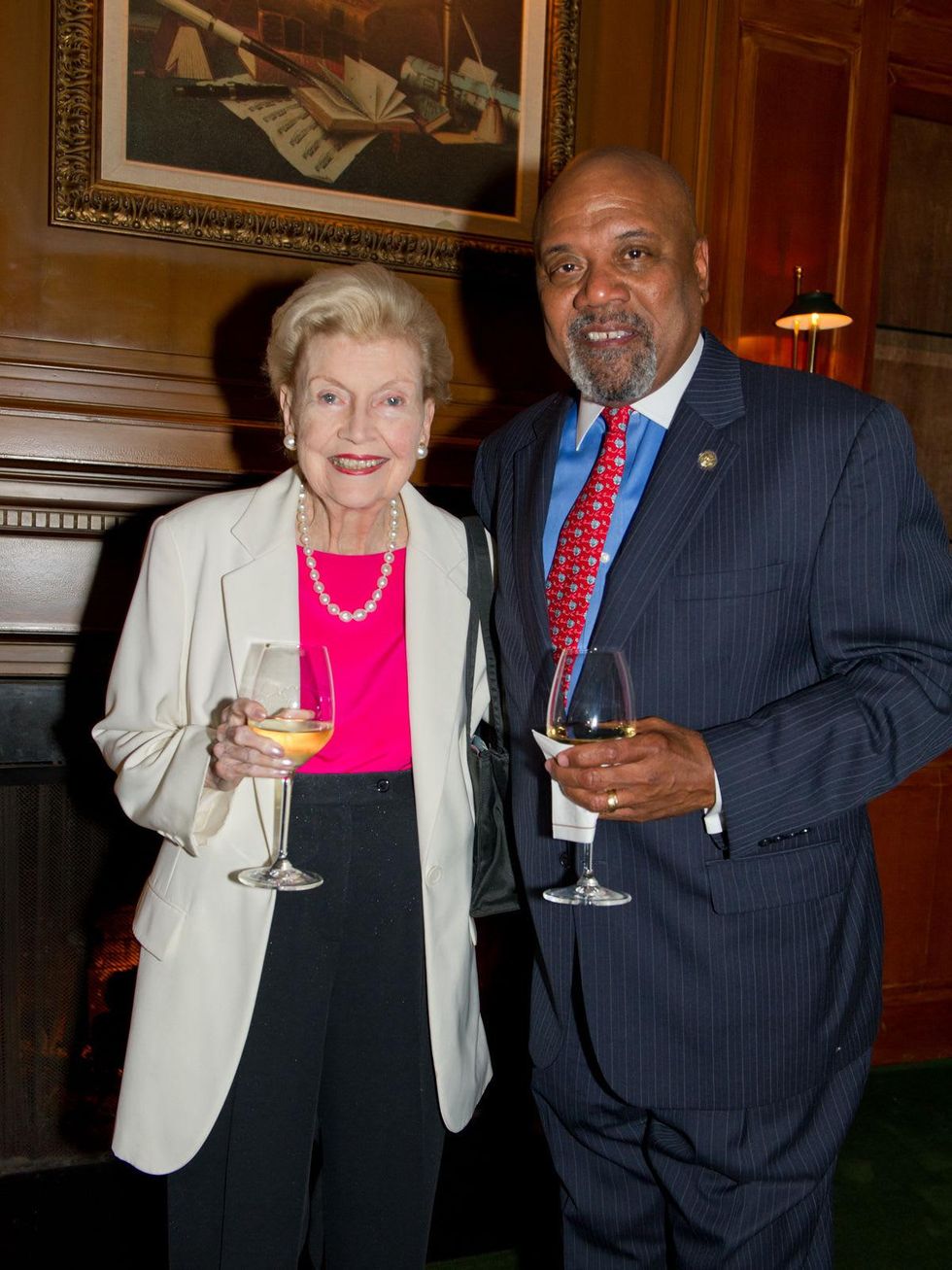 Flora Atherton Crichton and Fred McClure at the George Bush Presidential Library Foundation dinner December 2013