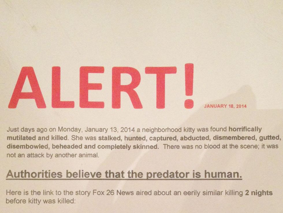 flyer on animal mutilations in Montrose January 2014 horizontal