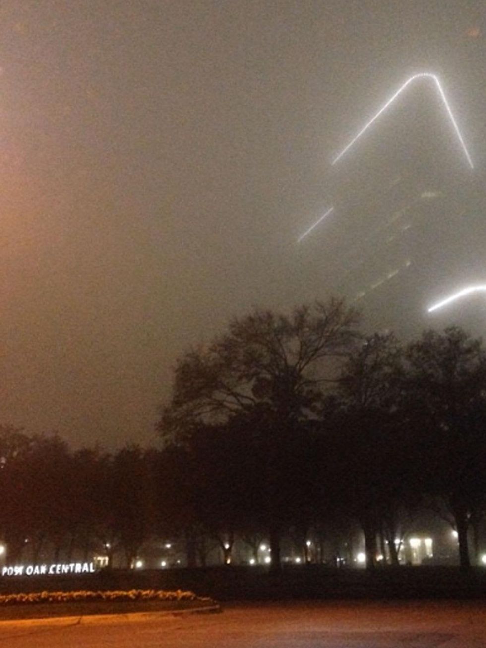 fog in Houston February 2014 Post Oak Central