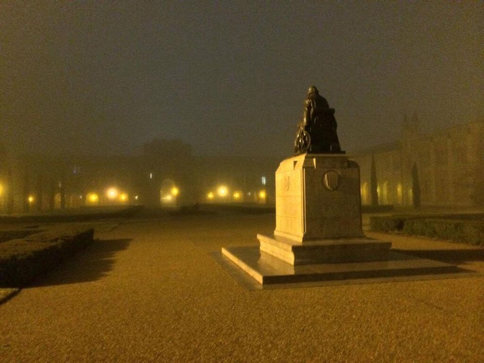 fog in Houston Rice University February 2014