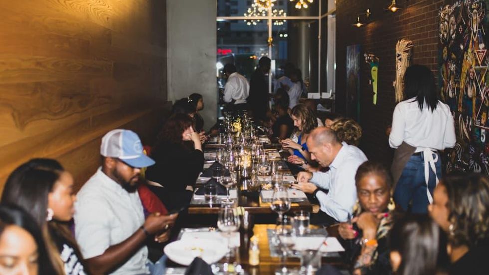 Food Apartheid Dinner Series dinner crowd