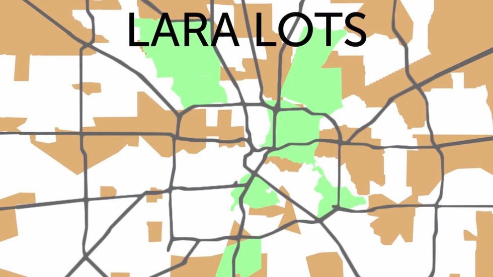 Food deserts with garden plots