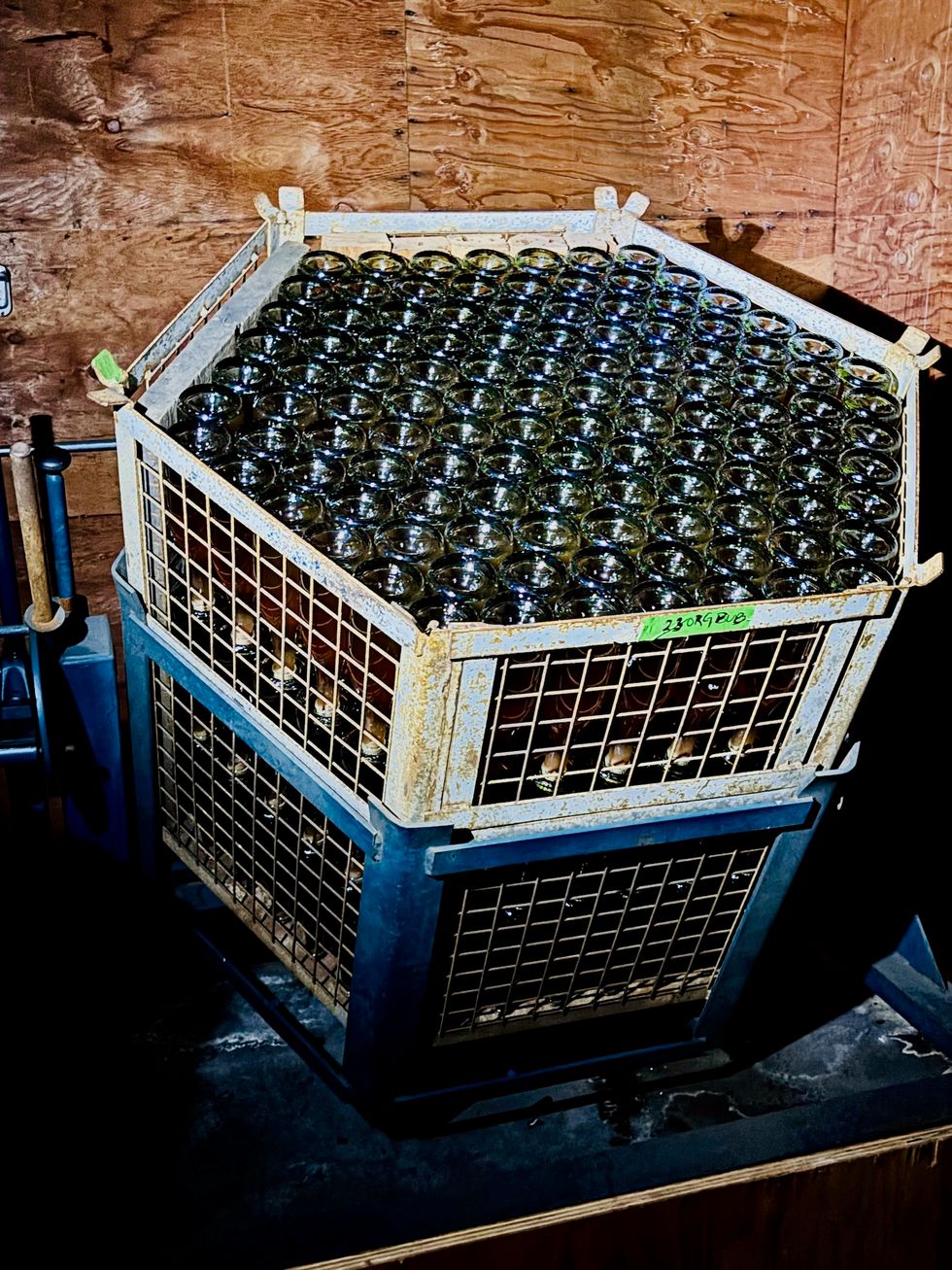 Forlorn Winery champagne rack