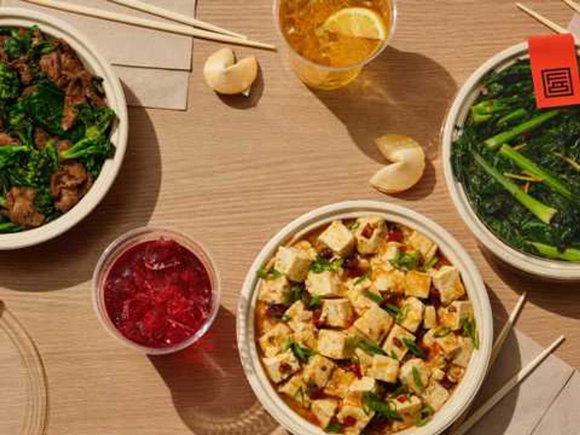 Fortune Eight restaurant food spread