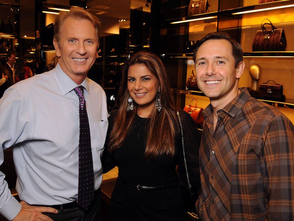 Frank Billingsley, from left, Behnaz Ghahramani and Kevin Gilliard at the Gucci Alley Theatre cocktail party October 2013