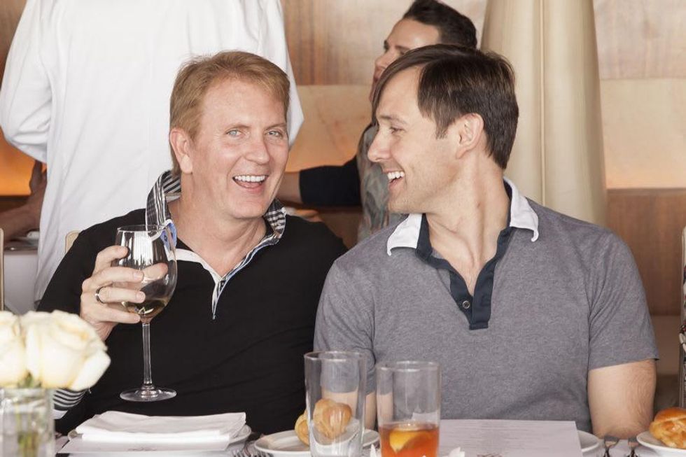 Frank Billingsley, left, and Kevin Gilliard at Neal Hamil's birthday party November 2014