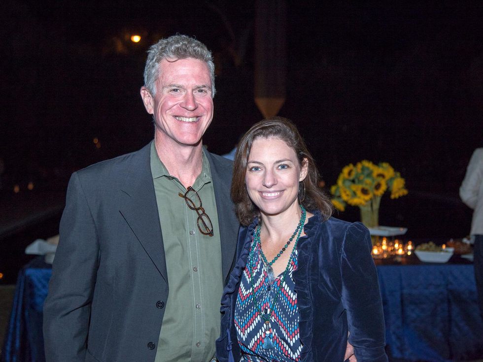 Frank Briscoe and Cullen Geiselman at Rothko Chapel's Moonrise Party on the Plaza October 2013