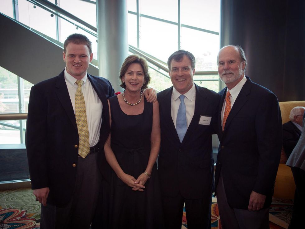 Frank Tucker, from left, Stephanie and Brad Tucker and Brady Lum at the Brookwood luncheon April 2014