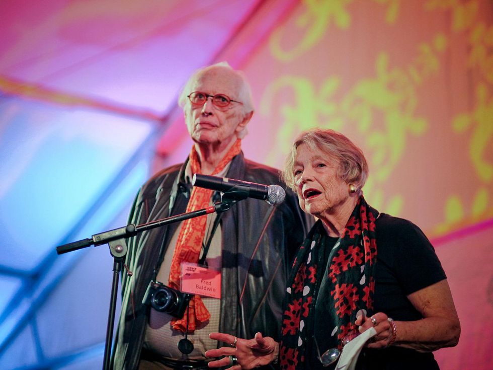 Fred Baldwin and Wendy Watriss at the FotoFest opening party March 2014