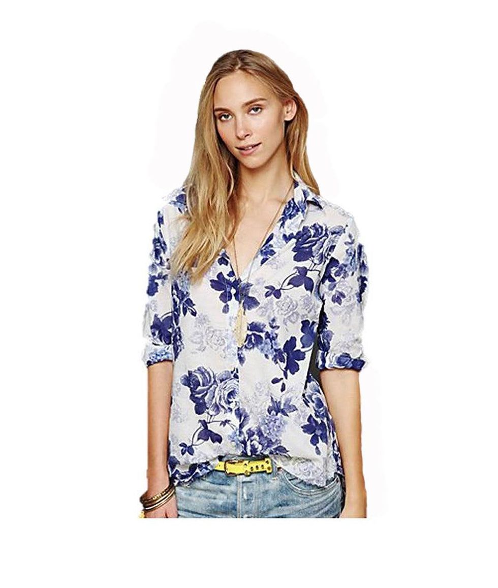 free people floral blouse