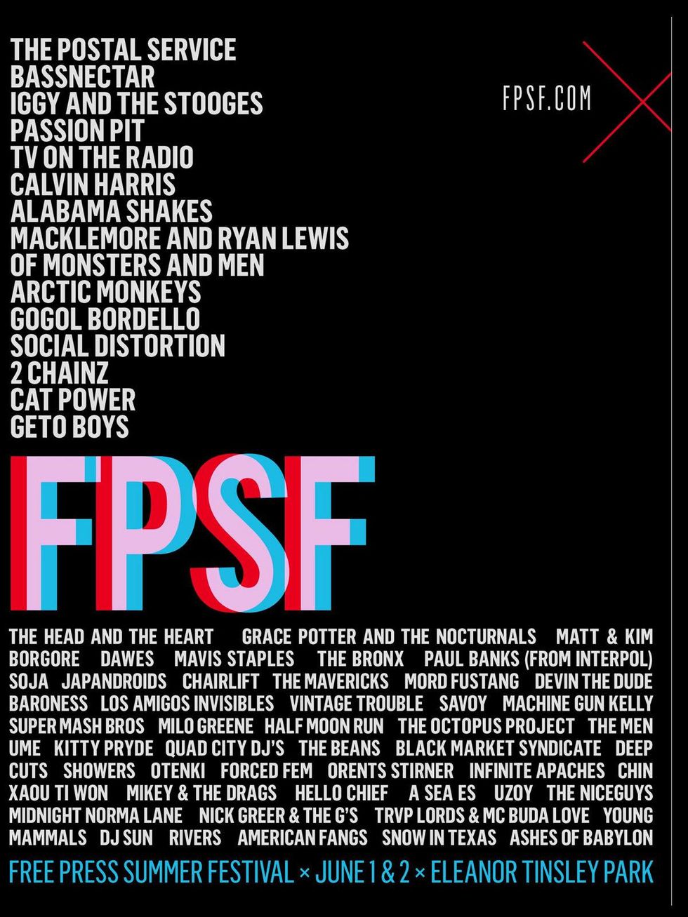 Free Press Summer Fest Houston lineup May 2013