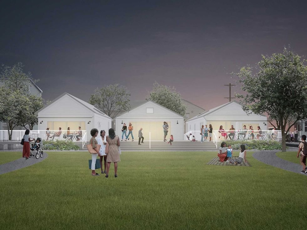 Freedmen's Town Rebirth in Action pavilion rendering