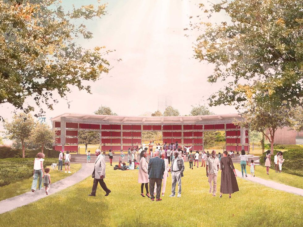 Freedmen's Town Rebirth in Action pavilion rendering