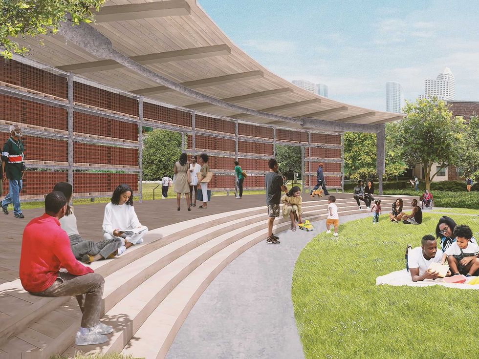 Freedmen's Town Rebirth in Action pavilion rendering