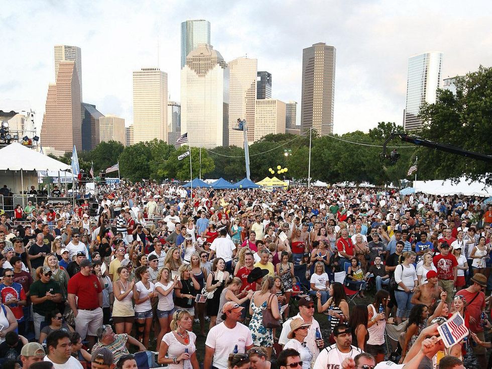 Freedom Over Texas Fourth of July crowd venue downtown skyline