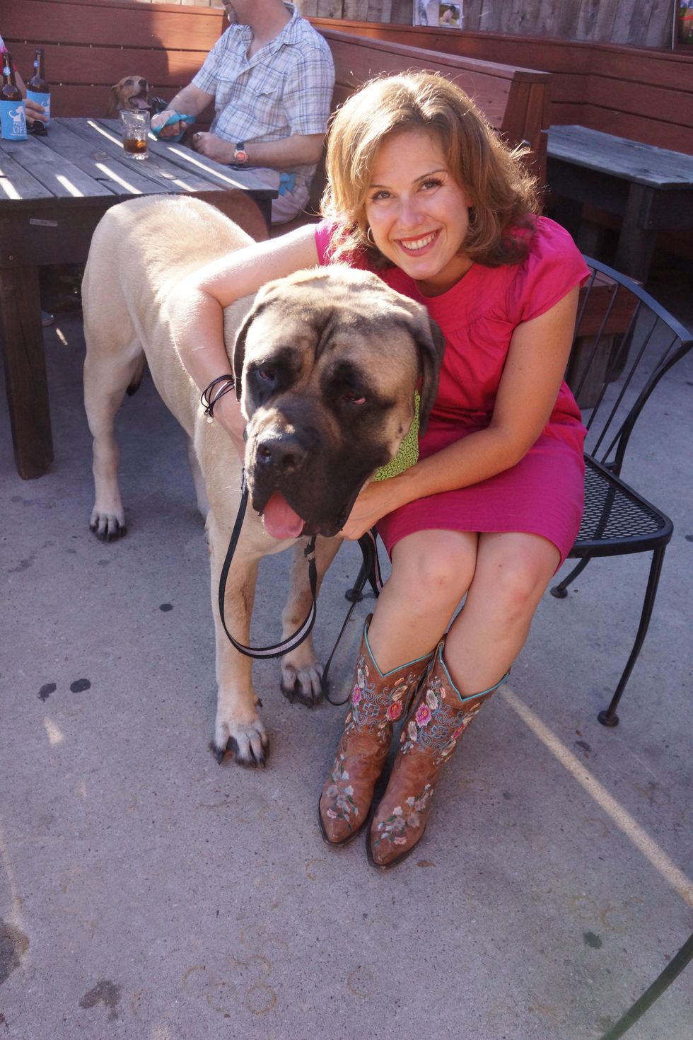 Friends for Life Houston Pints for Pups fundraiser August 2013 Jen McKay and George