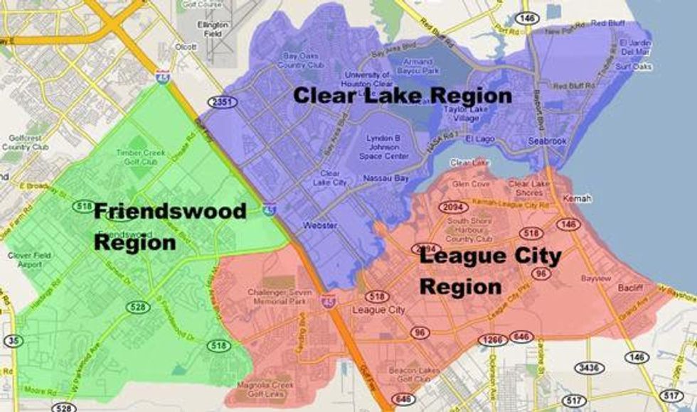 Friendswood League City Map