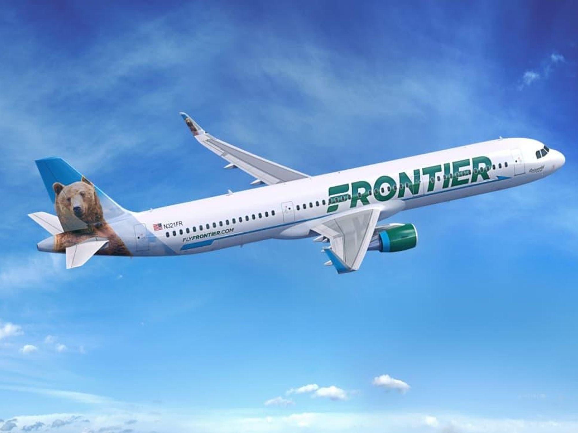 Frontier Airlines Houston jet