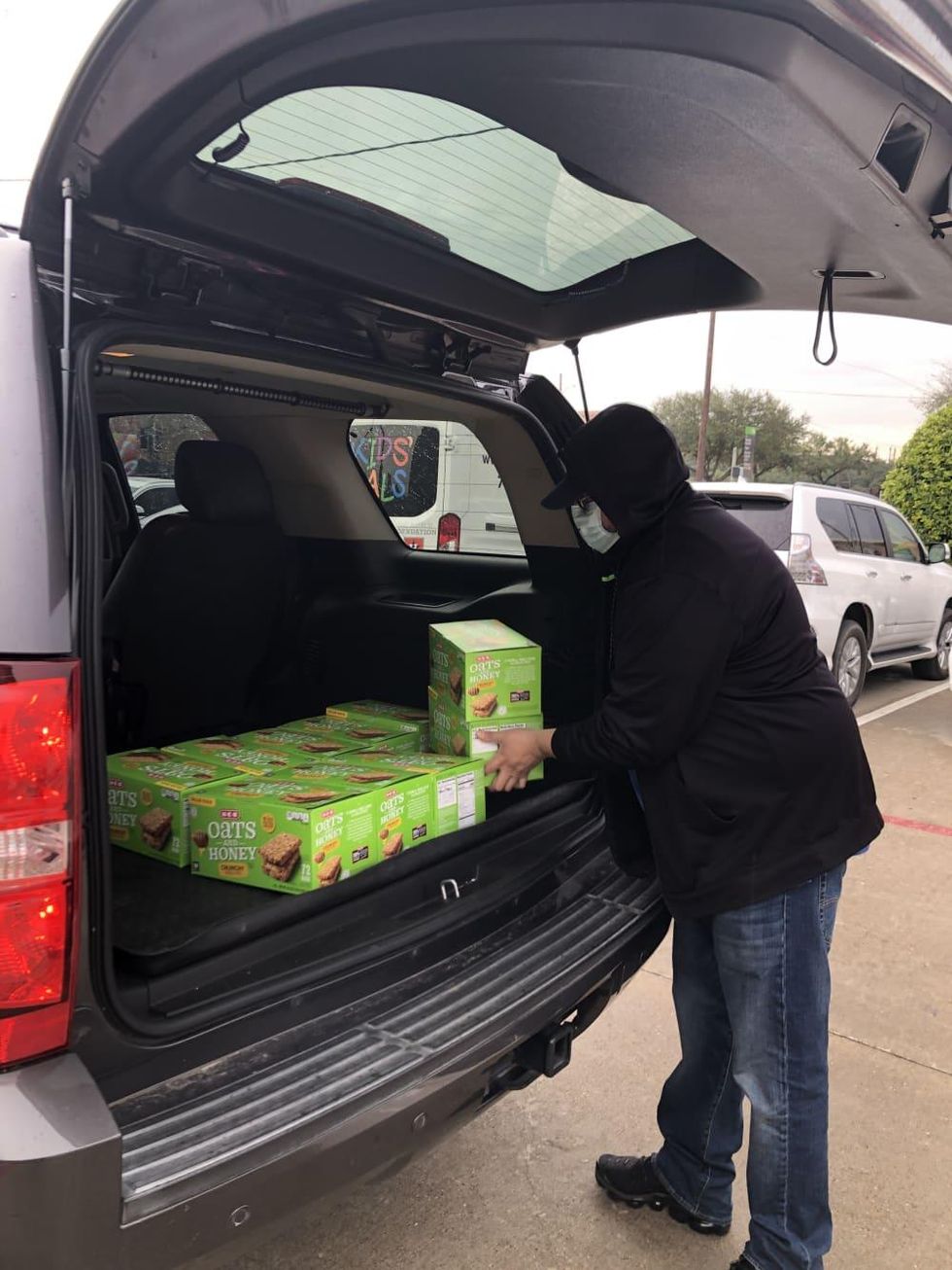 Frost Houston donation drive-through