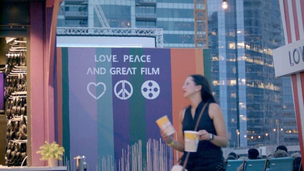 Frost Houston pop-up Rooftop Cinema Club