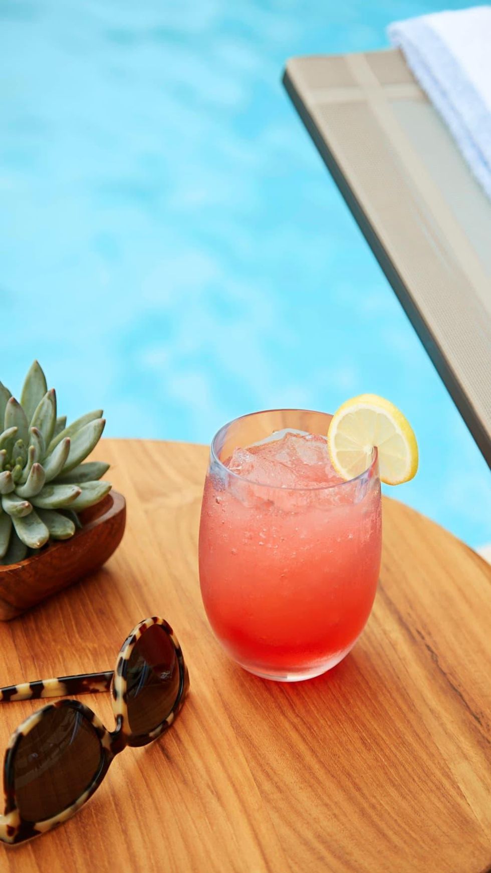 Fruity poolside cocktail