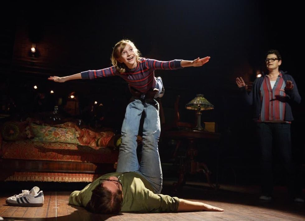 Fun Home Tour Carly Gold as Small Alison and Robert Petkoff as Bruce