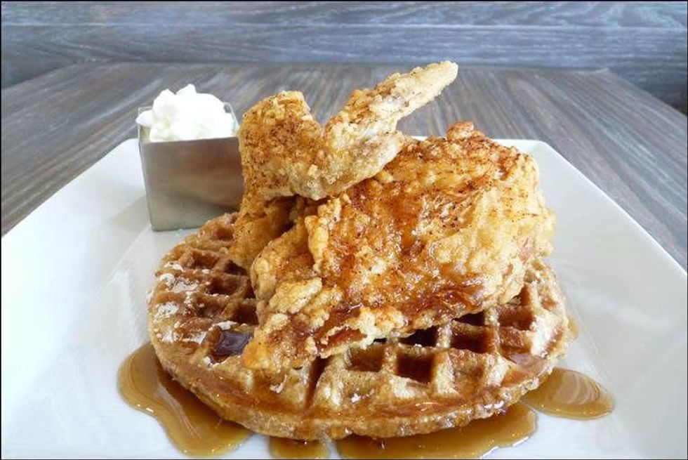 Funky Chicken and waffles