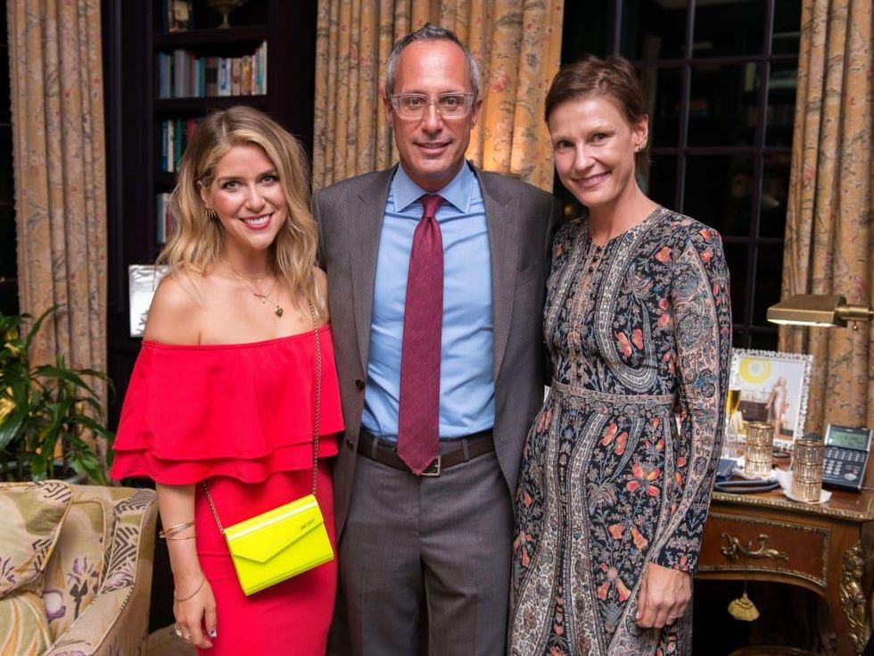 Gabriela Cotton, Mark Sullivan, Alexandra Knight at Lynn Wyatt dinner