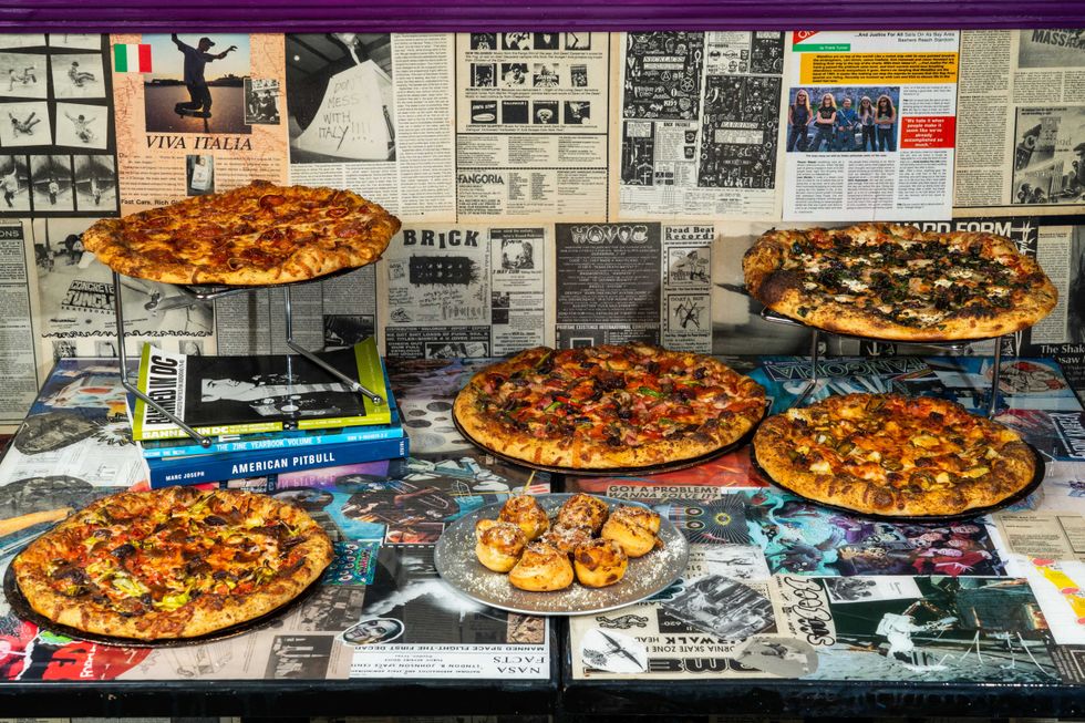 Galaxy Pizza food spread