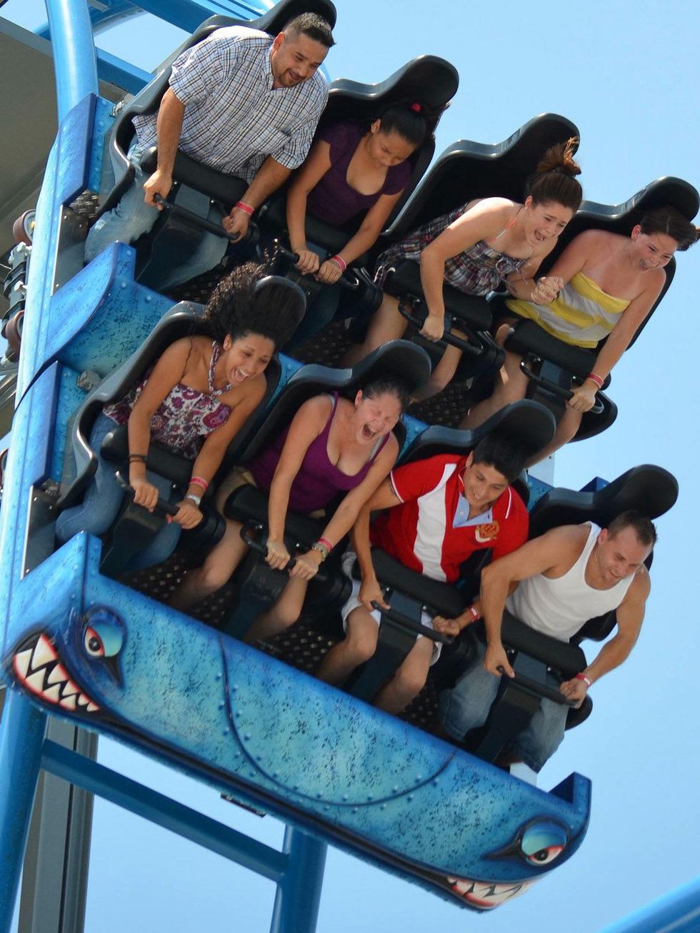 Galveston Island Historic Pleasure Pier the Iron Shark roller coaster