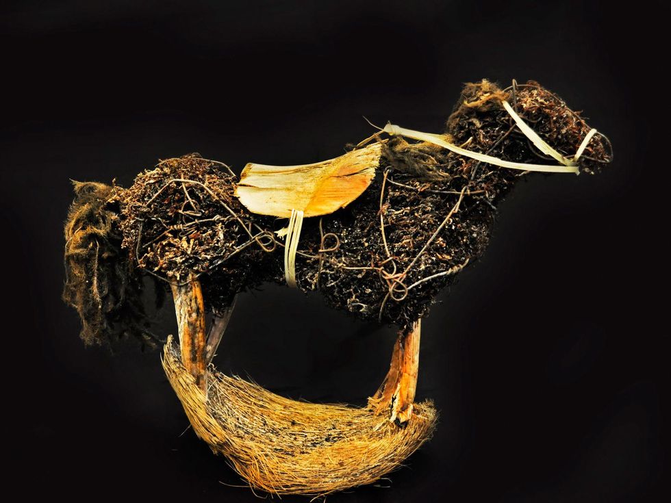 Galveston seaweed art contest August 2013 Participant 2013_Christine Hinze of Galveston_Sargassum the Rocking Horse