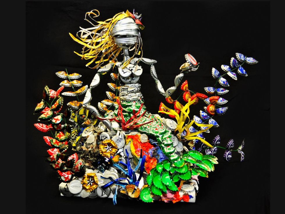 Galveston seaweed art contest August 2013 People's Choice Winner 2013_Artist Michele Mejia of Texas City_Jessica's Pearl