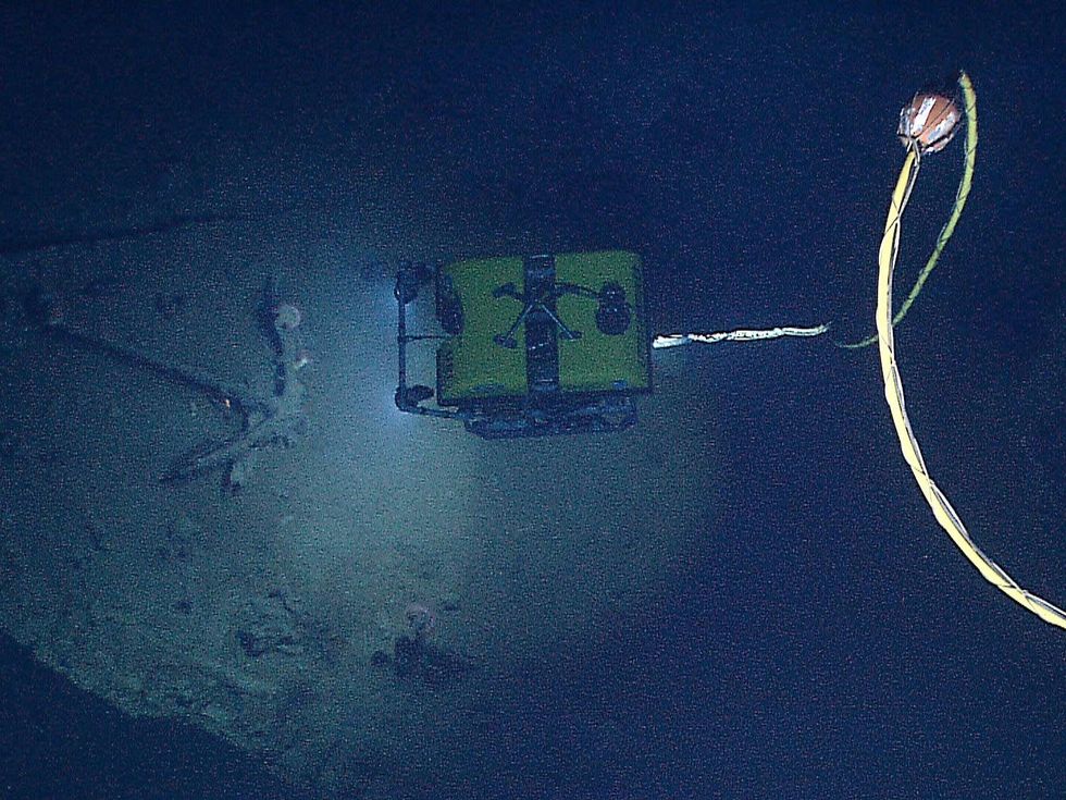 Galveston shipwreck discovery July 2013 camera over anchor