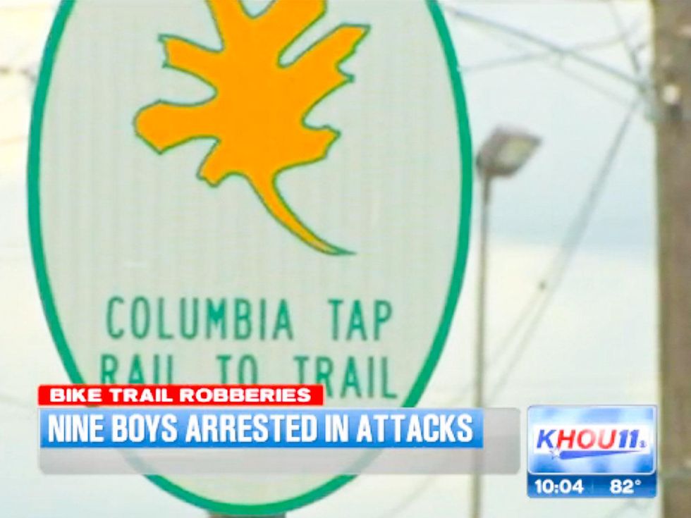gang member boys arrested in Columbia Tap Rail to Trail attacks bike route September 2013