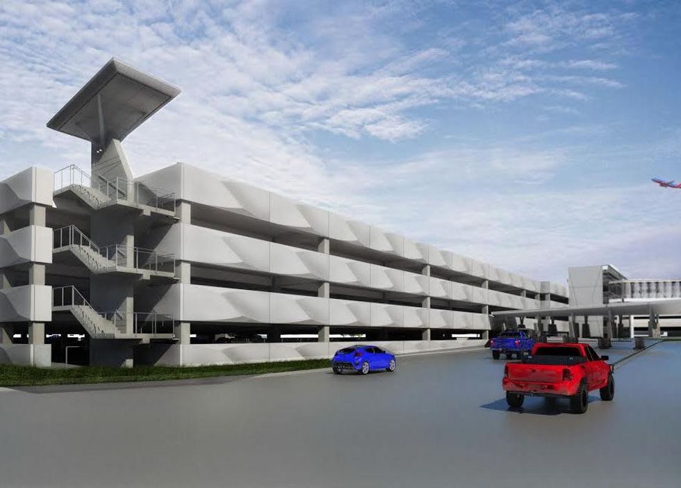 Garage rendering Hobby Airport