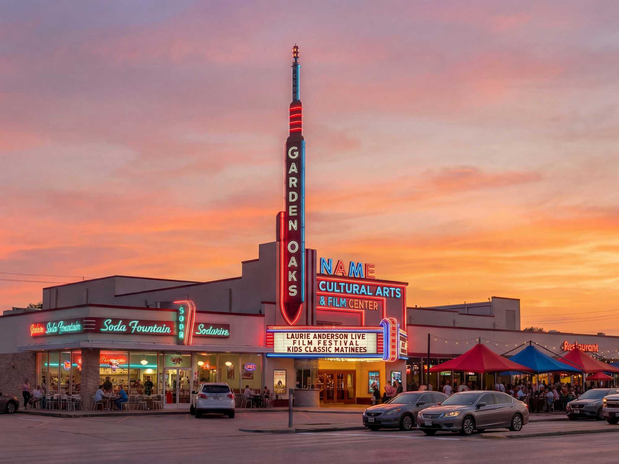 Garden Oaks theater renovation rendering