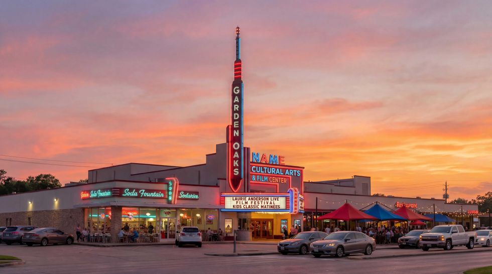 Garden Oaks theater renovation rendering