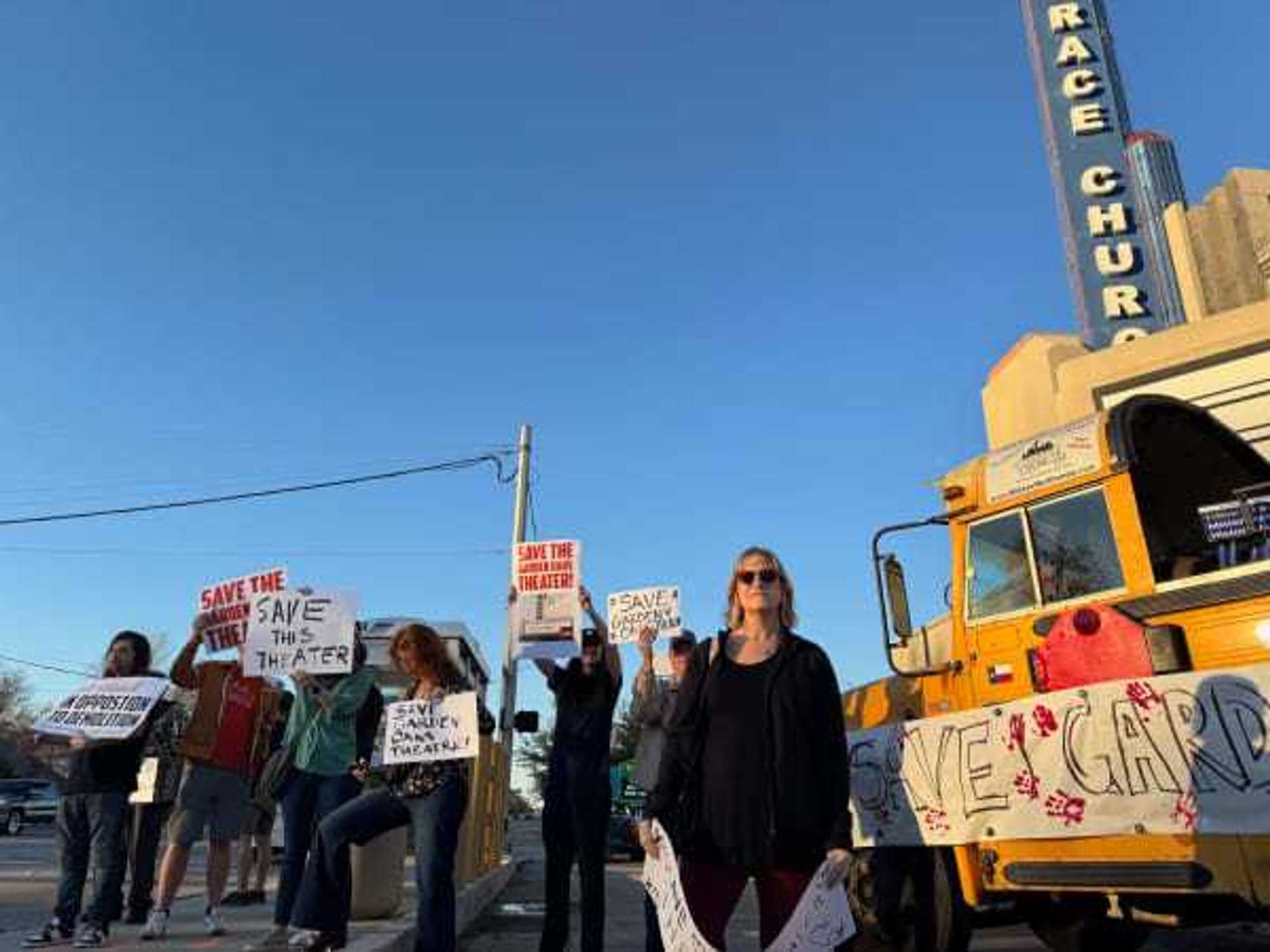 Garden Oaks Theatre protest