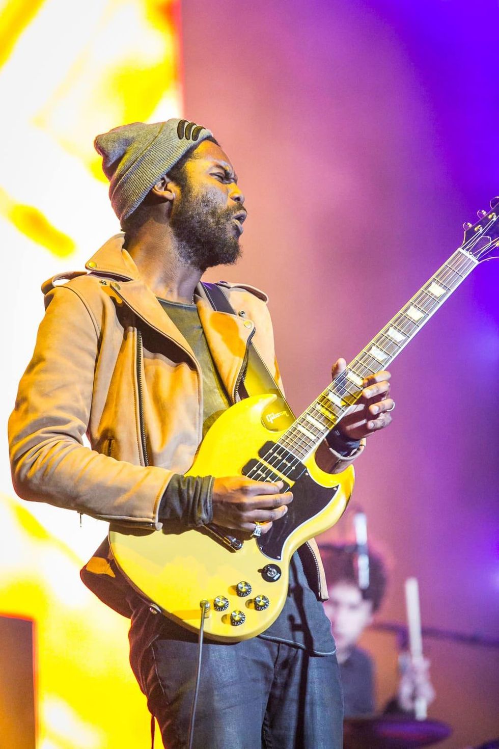 Gary Clark Jr. at Super Bowl LIVE