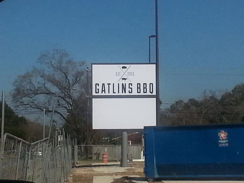 Gatlin's BBQ new sign